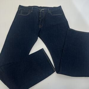 Levis 501 Jeans Mens 36x36 Blue Denim Straight Leg Button Fly Raw 501